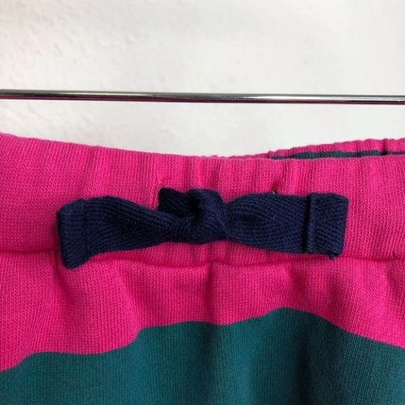 Mini Boden skirt magenta pink & gray stripe sweatshirt material size 4-5 years - Picture 7 of 10